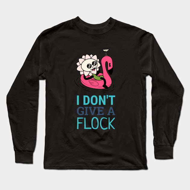 I dont give a flock flamingo Long Sleeve T-Shirt by Turtokart